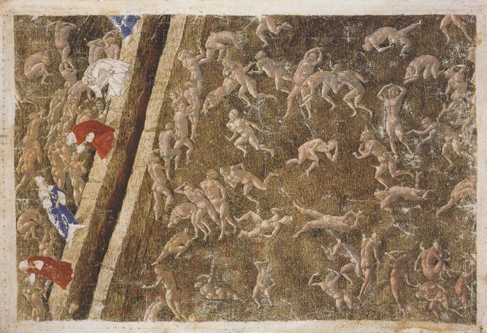 Sandro Botticelli The violent opposing Divine odrder in the fiery sands (mk36) Sweden oil painting art